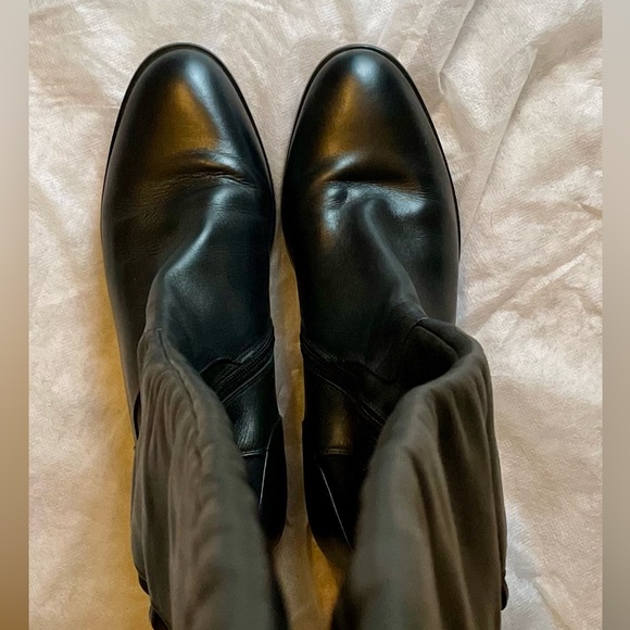 Black leather over the knee riding boots - Picture 4 of 11